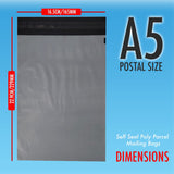 A5 Grey Postal Bags