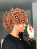 Ada Short Curly Brown Afro Wig