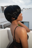 Amaka Short Black Frontal Wig