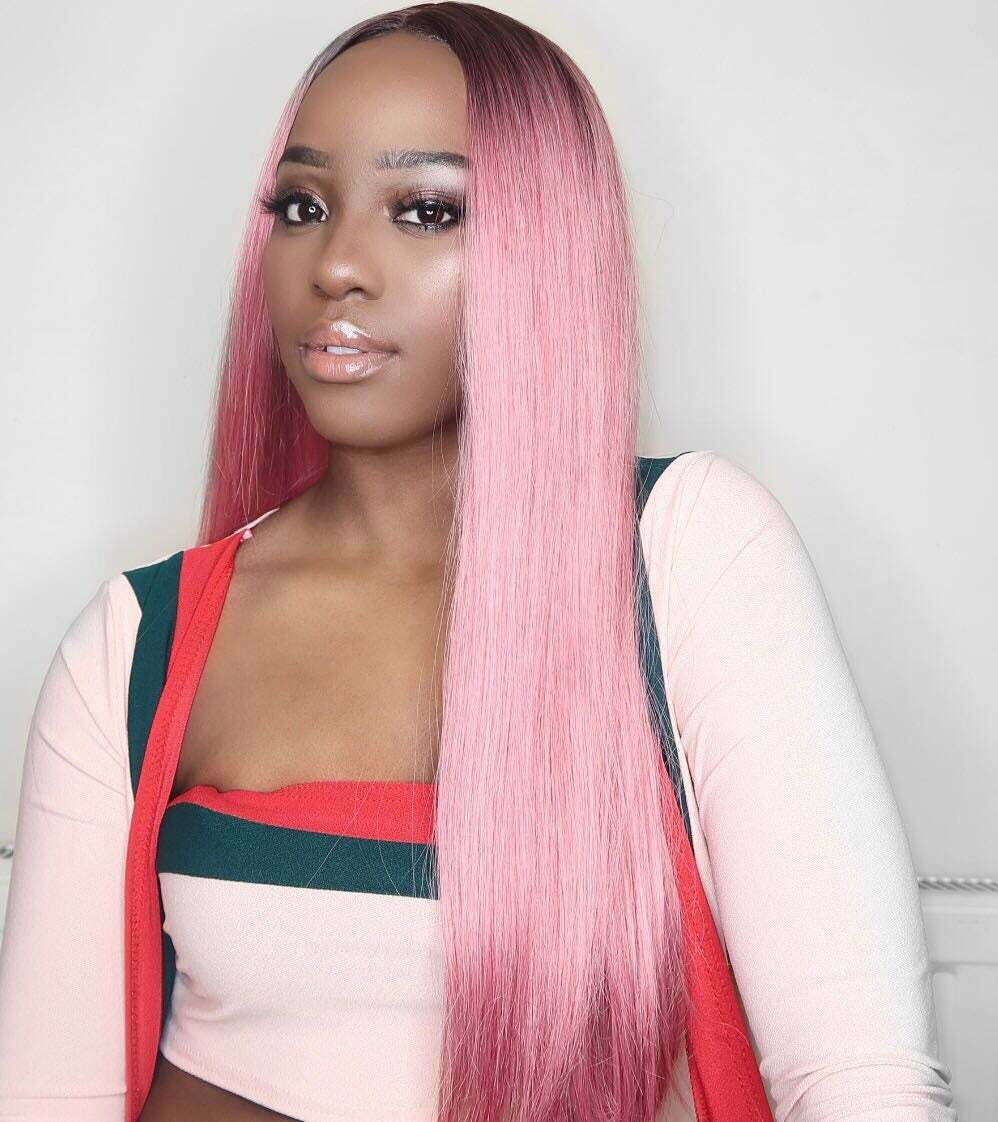 Candy Floss Long Pink Straight Wig