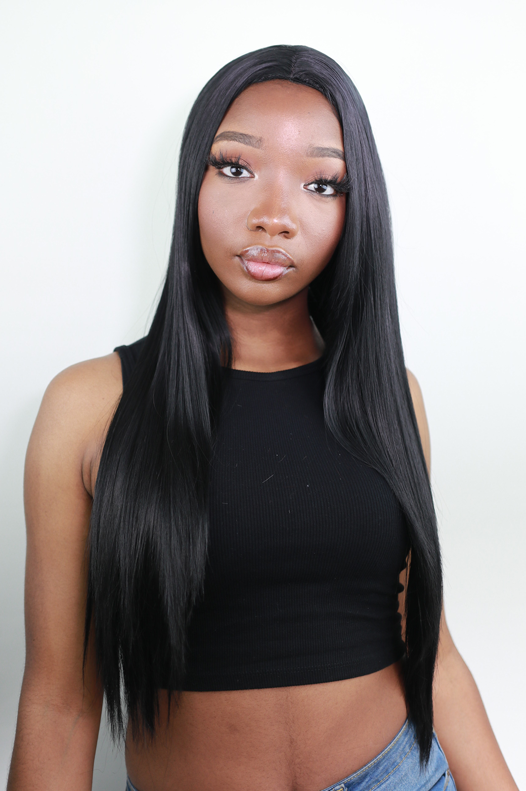 Chioma Long Straight Black Wig