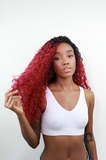 Fia Fia Long Black & Red Curly Wig