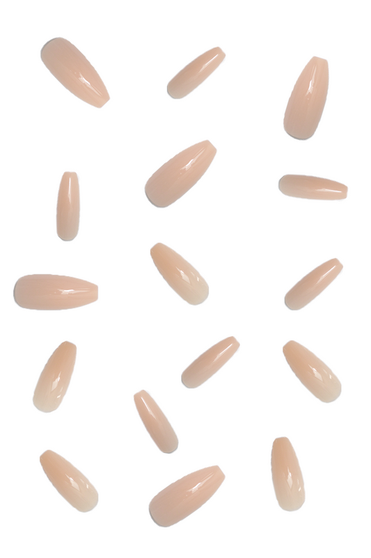 French Vanilla Coffin Nails