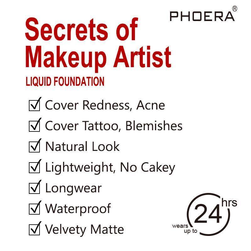 Phoera Flawless Lasting Matte Liquid Foundation Tube - Direct Savings Online 