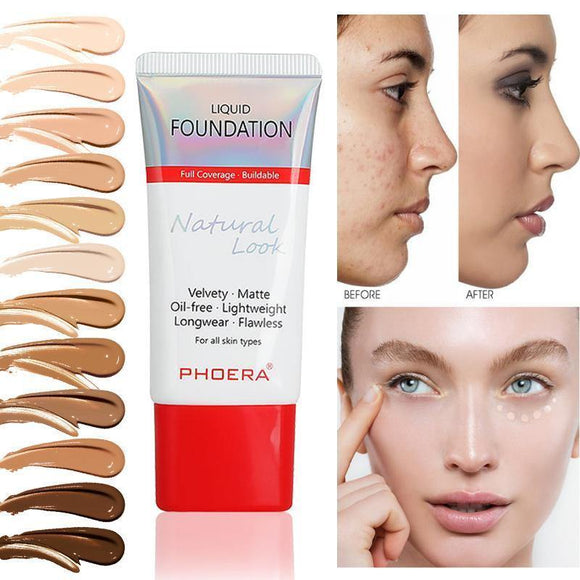 Phoera Flawless Lasting Matte Liquid Foundation Tube - Direct Savings Online 