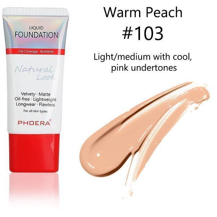 Phoera Flawless Lasting Matte Liquid Foundation Tube - Direct Savings Online 