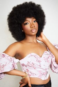 Imani Medium Black Afro Wig