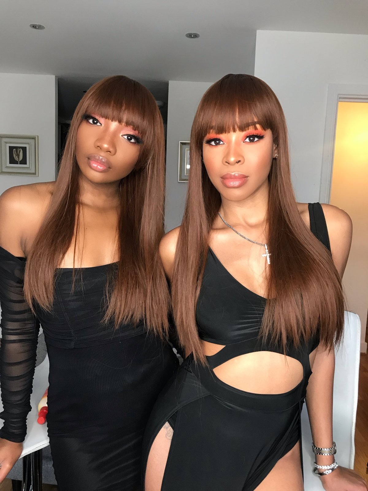 Iskaba Long Honey Brown Wig