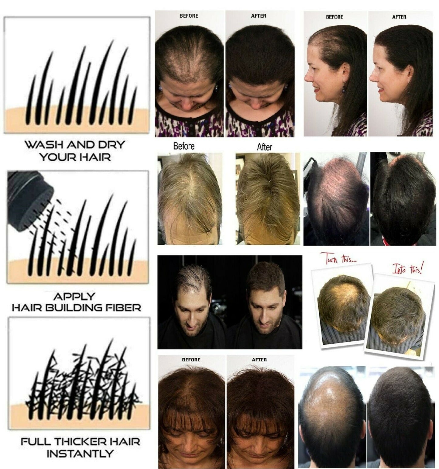 Cotton Hair Building Fibres