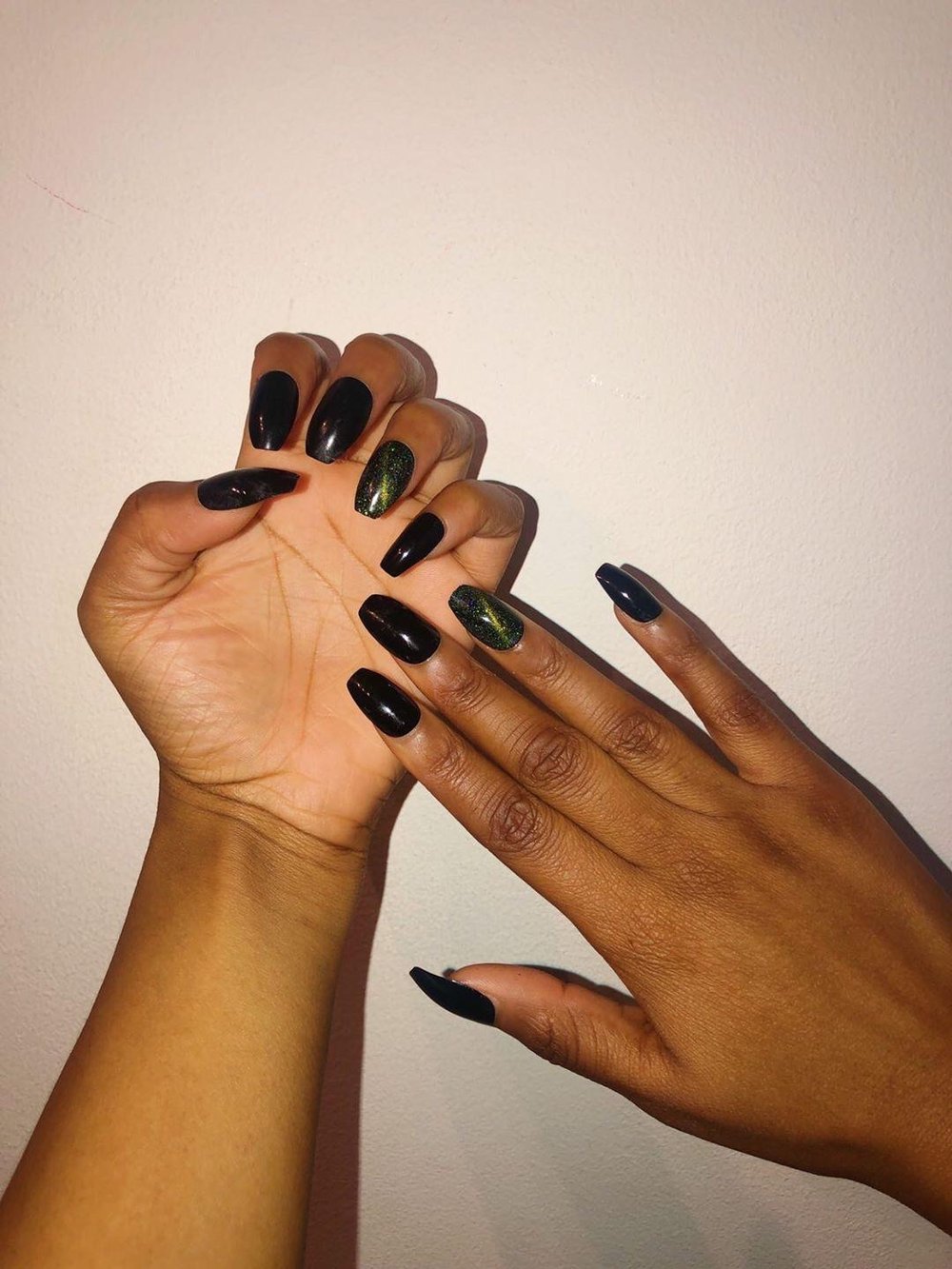 Kiwi Stiletto Nails