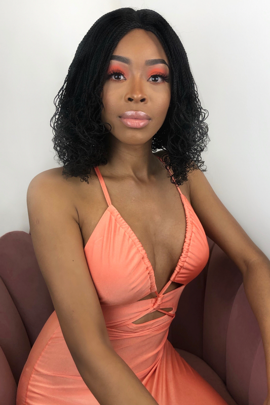 Normani Medium Brown Braided Wig