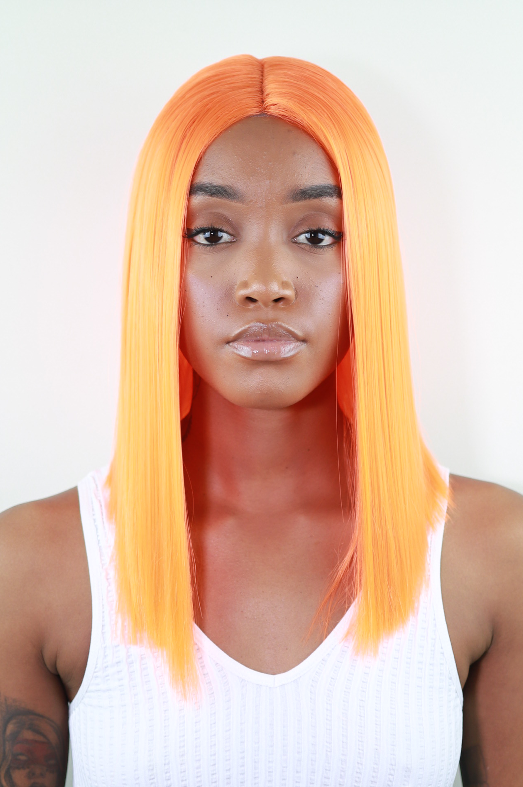 Orange Soda Long Straight Bob Wig