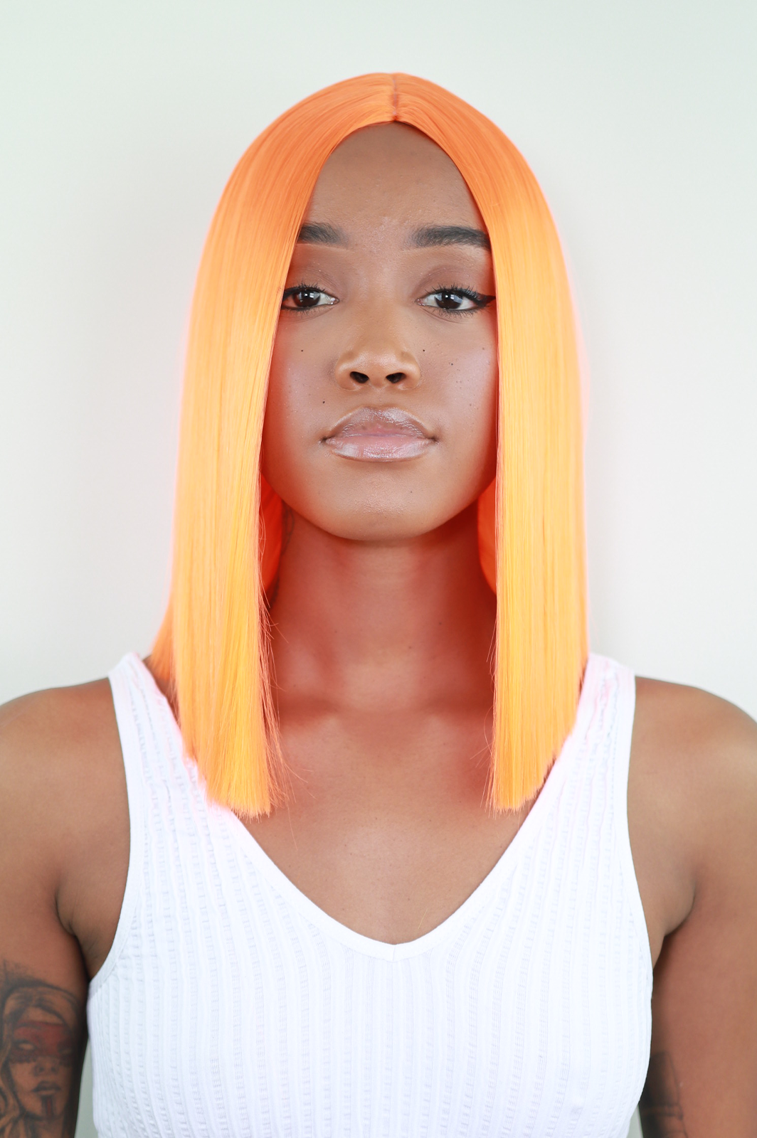 Orange Soda Long Straight Bob Wig