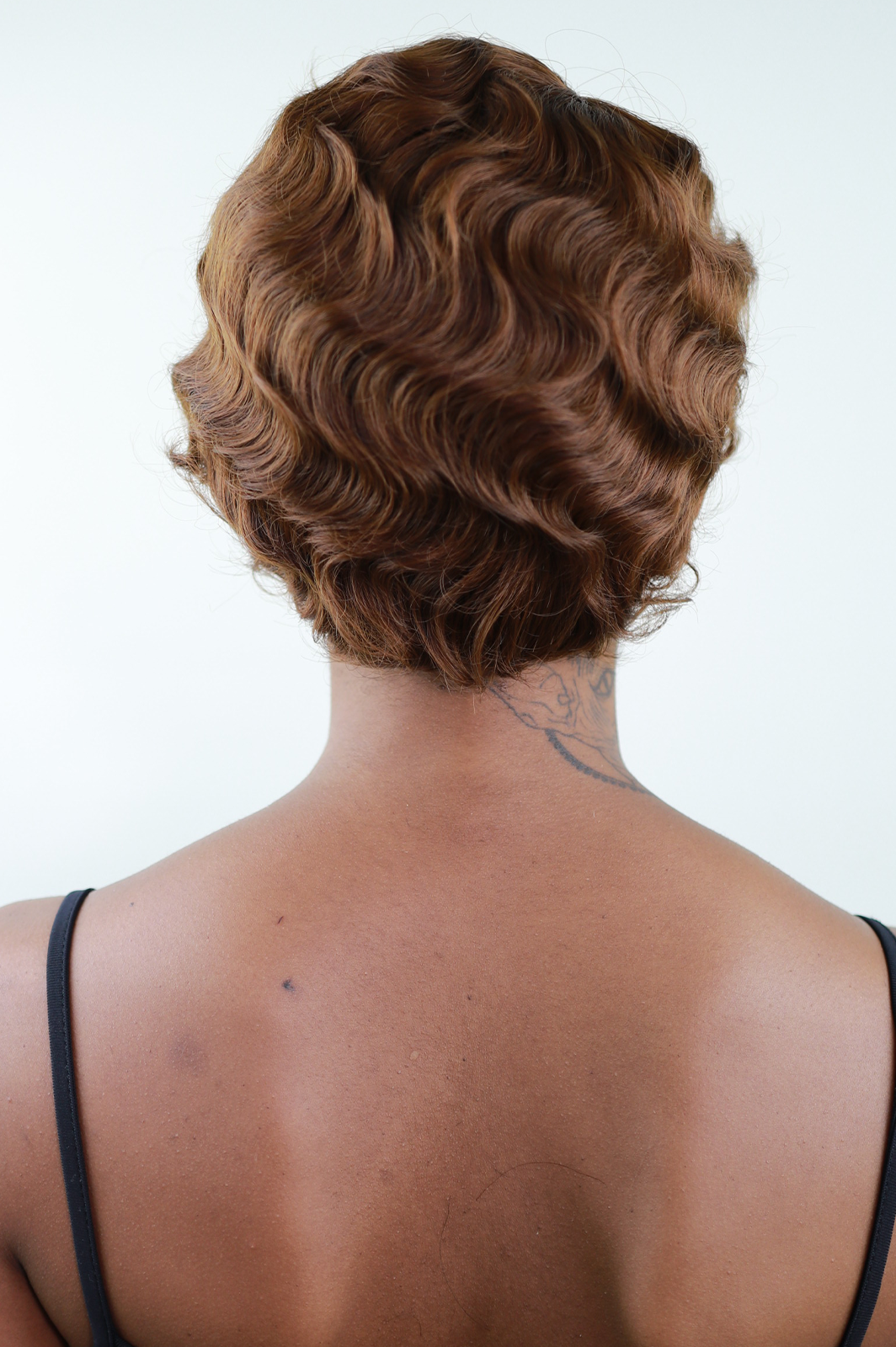 Pana Honey Brown Curly Pixie Cut Wig