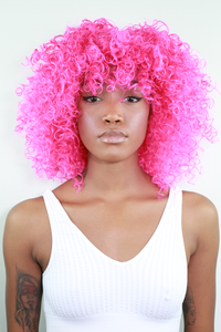 Pink Friday Short Afro Wig