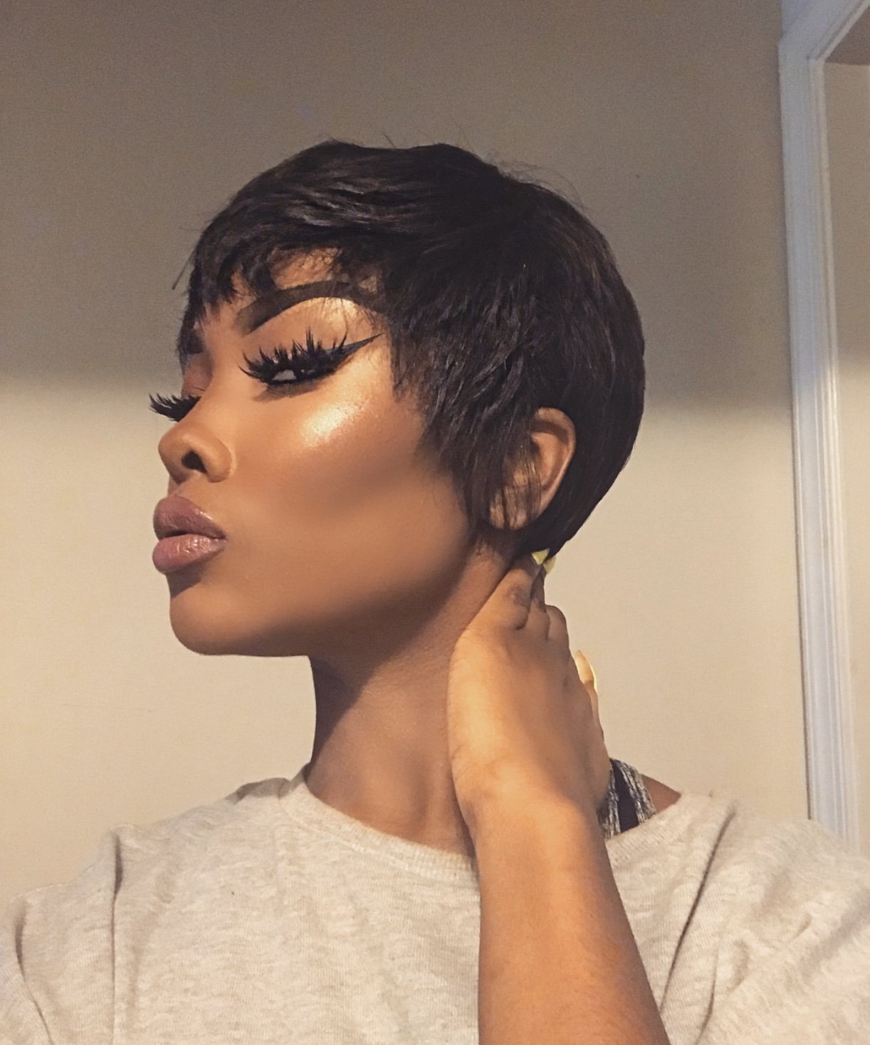 Sauce Black Straight Pixie Wig