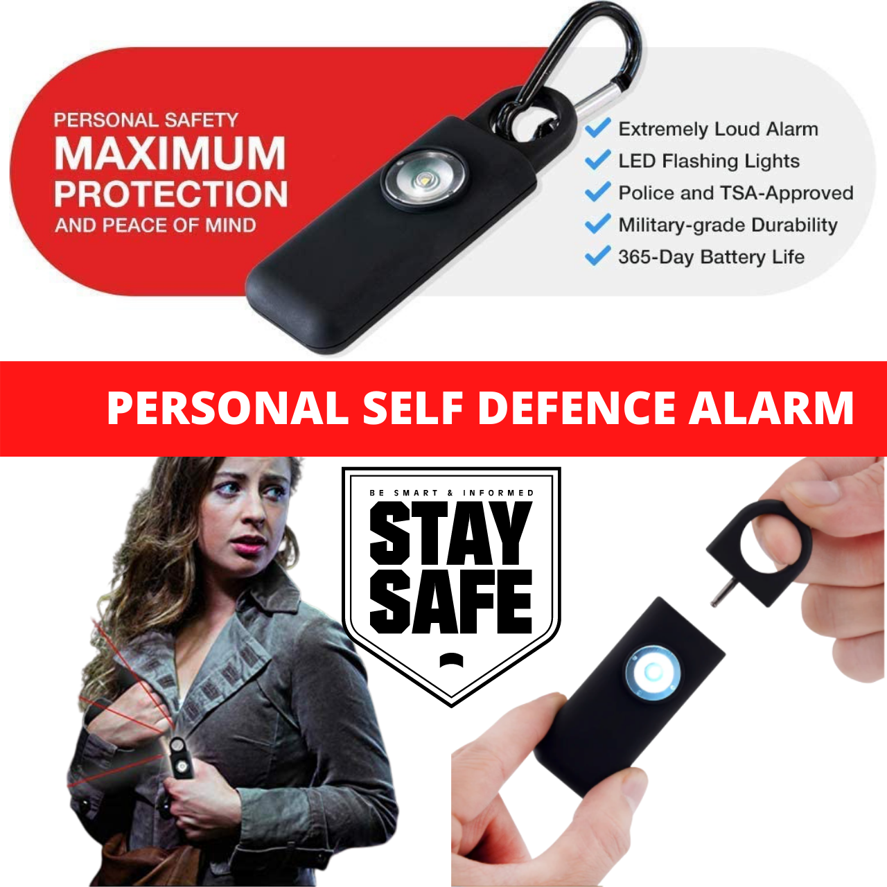 Personal Self Defence Panic Alarm