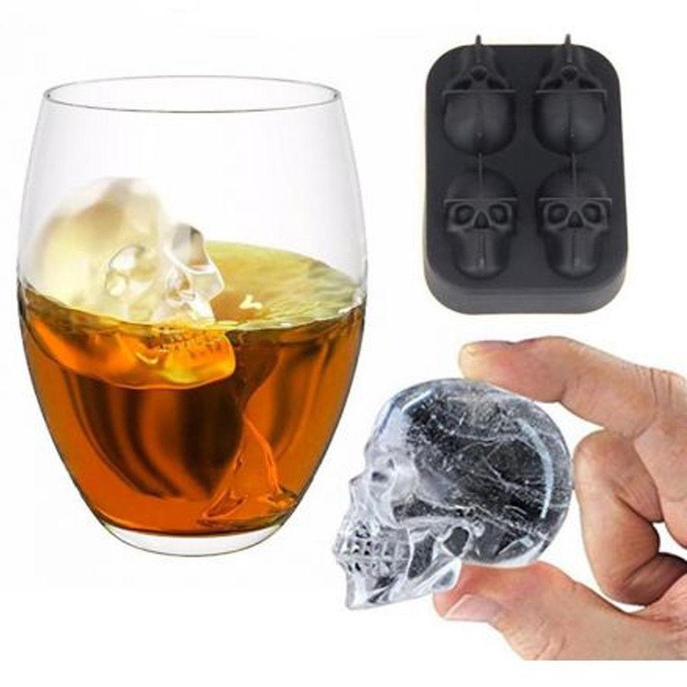 3D Skull Shape Ice Cube Tray