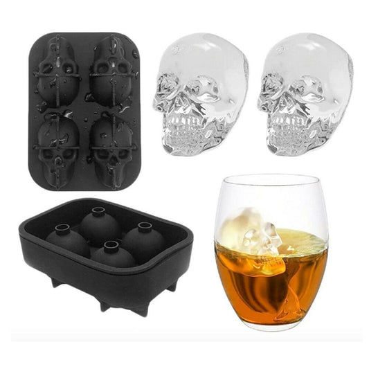 3D Skull Shape Ice Cube Tray