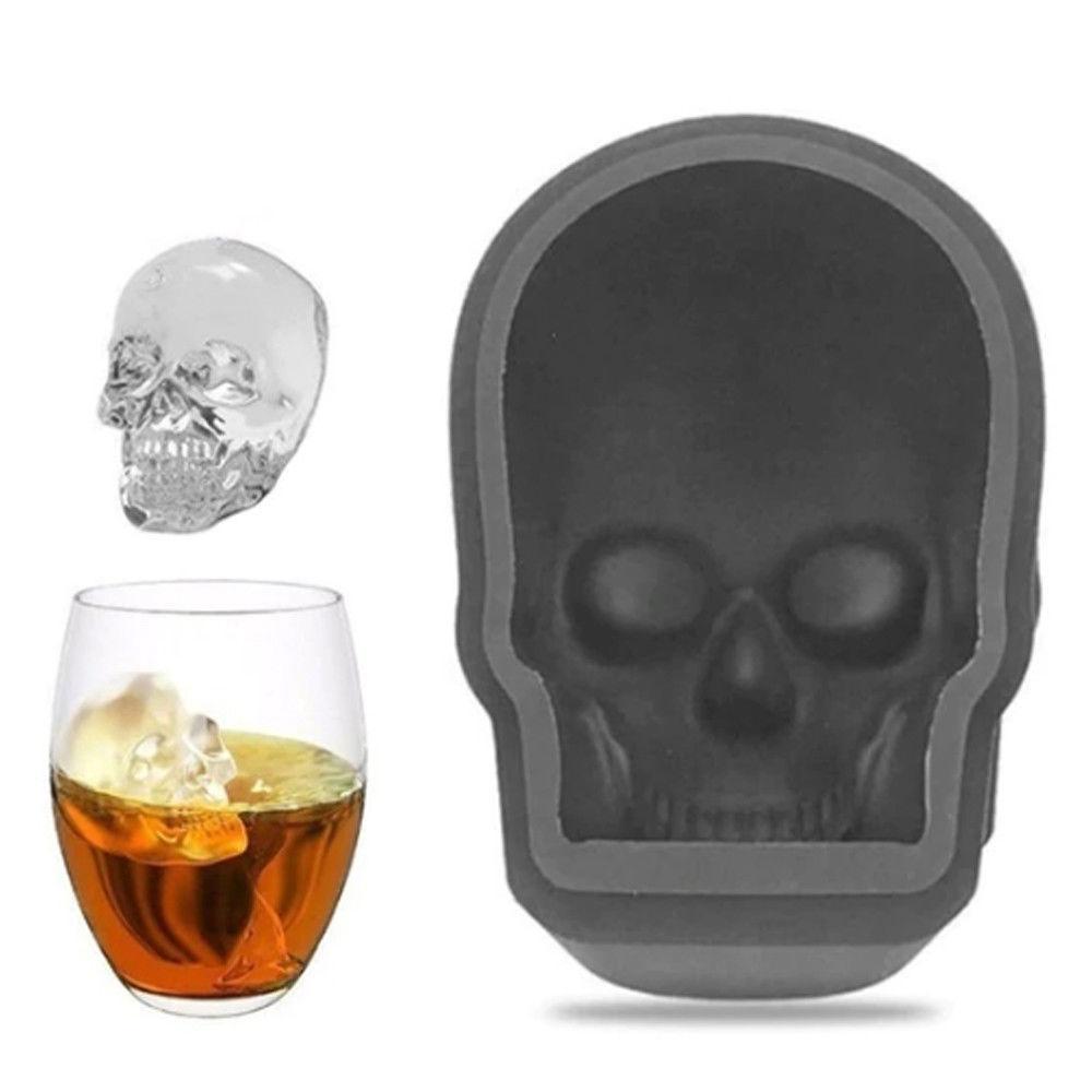 3D Skull Shape Ice Cube Tray