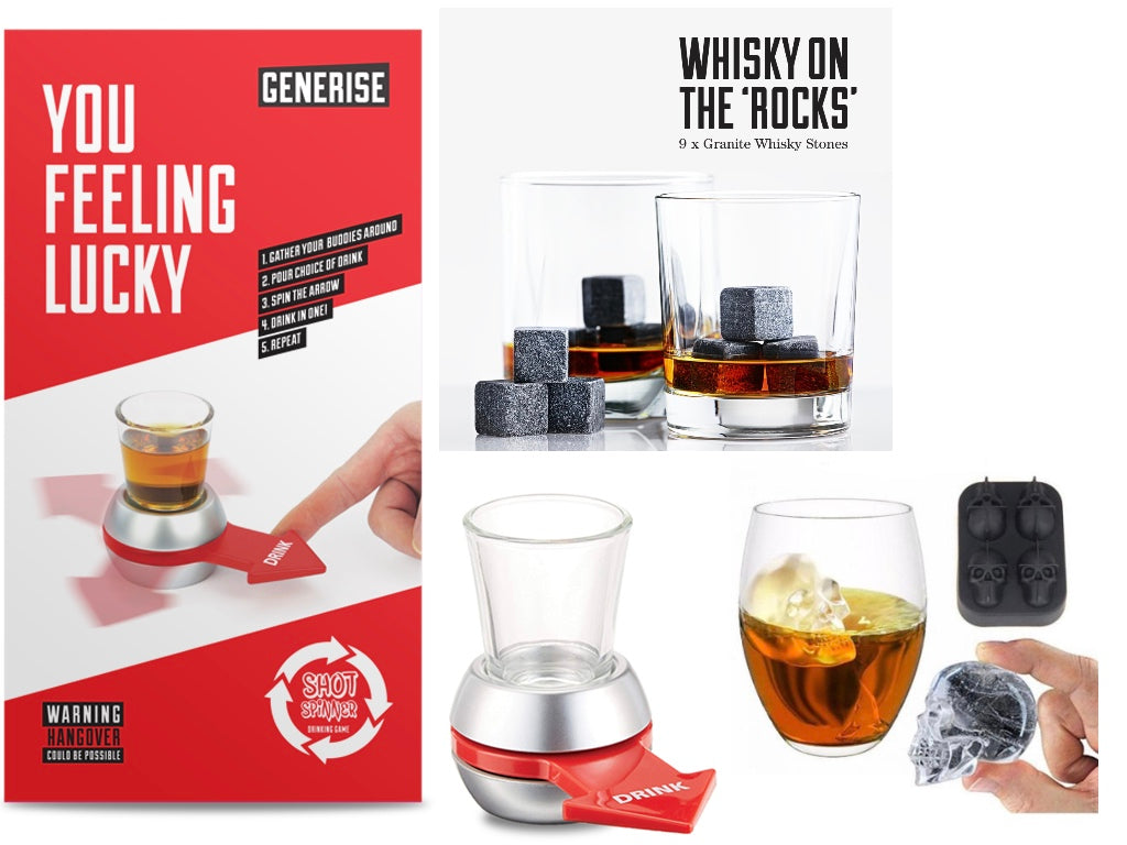 Whiskey Stones | Skull Ice Mould | Shot Spinner Set